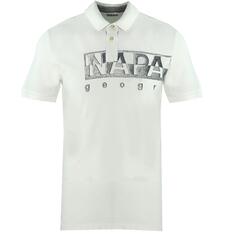 Белая рубашка-поло с крупным логотипом Ellar Napapijri, белый