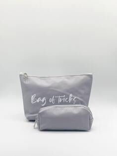 Серая сумка для туалетных принадлежностей Bag of Tricks (2 шт.) SVNX, серый
