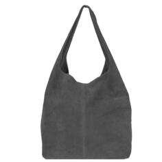 Серебристо-серая сумка через плечо из мягкой замши-хобо | ПОСЛЕДНИЙ Sostter, серый