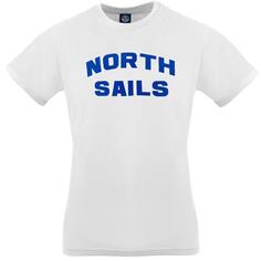 Белая футболка с логотипом Block North Sails, белый