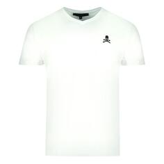 Белое нижнее белье с логотипом Skull And Crossbones и футболкой с v-образным вырезом Philipp Plein, белый