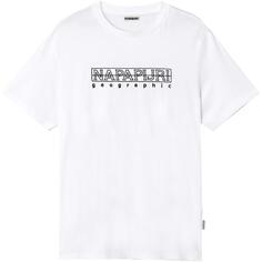 Белая футболка с логотипом бренда SEBEL SS Napapijri, белый