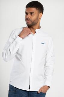 Хлопковая оксфордская рубашка с длинными рукавами Tokyo Laundry, белый