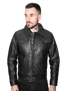 Кожаная куртка дальнобойщика в стиле ретро-Constine Infinity Leather, черный