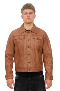 Кожаная куртка дальнобойщика в стиле ретро-Constine Infinity Leather, коричневый