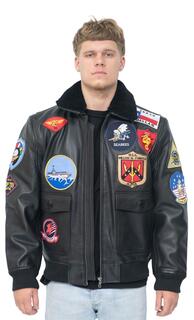 Кожаная куртка-бомбер Top Gun A2-Сан-Диего Infinity Leather, черный