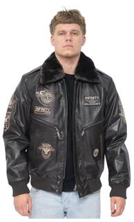 Кожаная куртка-бомбер ВВС США-веллингтон Infinity Leather, коричневый