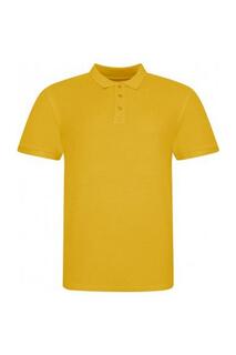 Хлопковая рубашка поло с короткими рукавами Piqu AWDis, желтый
