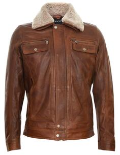 Кожаная куртка-рубашка Trucker-Galway Infinity Leather, коричневый