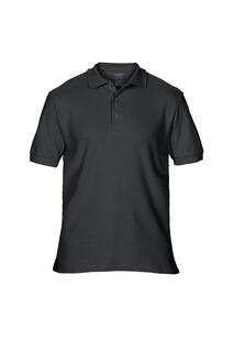 Хлопковая спортивная рубашка-поло с двойным пике премиум-класса Gildan, черный