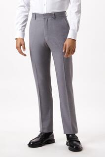 Серые фактурные костюмные брюки узкого кроя Burton, серый