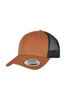 Двухцветная кепка дальнобойщика в стиле ретро Flexfit, коричневый