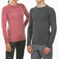 Бесшовная шерстяная футболка Decathlon с длинными рукавами — Alpinism Simond, черный