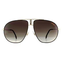 Черные, золотые, коричневые солнцезащитные очки-авиаторы с градиентом Carrera, черный