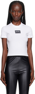 Белая футболка с номером Versace Jeans Couture
