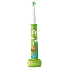 Soc 0912Gr Электрическая звуковая зубная щетка для детей со светодиодным индикатором батареи зеленого цвета, Sencor