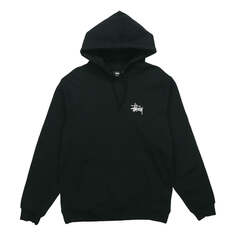 Толстовка Stussy Basic Alphabet Logo Pullover Unisex Black, черный