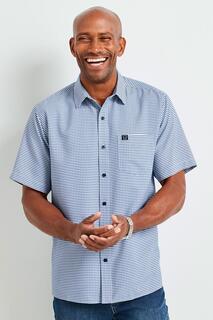 Рубашка Soft Touch с коротким рукавом Cotton Traders, синий