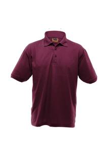 UCC 50 50 Тяжелая однотонная рубашка-поло из пике с короткими рукавами Ultimate Clothing Collection, красный