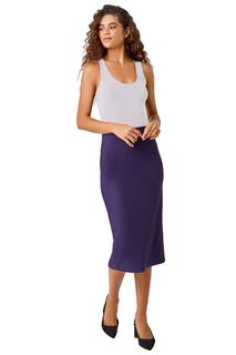 Фактурная эластичная юбка-карандаш миди Roman, фиолетовый