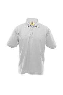 UCC 50 50 Тяжелая однотонная рубашка-поло из пике с короткими рукавами Ultimate Clothing Collection, белый