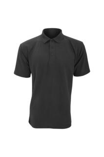 UCC 50 50 Однотонная рубашка-поло из пике с короткими рукавами Ultimate Clothing Collection, черный