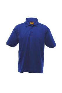 UCC 50 50 Тяжелая однотонная рубашка-поло из пике с короткими рукавами Ultimate Clothing Collection, синий