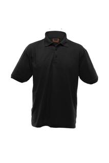 UCC 50 50 Тяжелая однотонная рубашка-поло из пике с короткими рукавами Ultimate Clothing Collection, черный