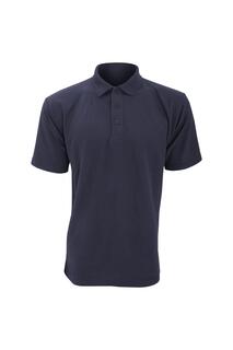UCC 50 50 Однотонная рубашка-поло из пике с короткими рукавами Ultimate Clothing Collection, темно-синий