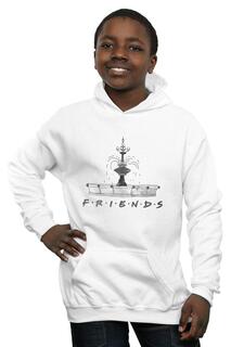 Толстовка с изображением фонтана Friends, белый
