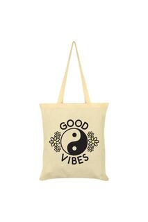 Кремовая большая сумка Good Vibes Grindstore, белый