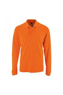 Идеальная рубашка-поло из пике с длинными рукавами SOL&apos;S, оранжевый Sol's