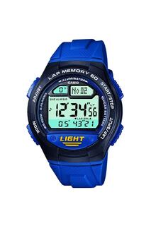 W-734-2Avef Классические цифровые кварцевые часы из пластика/пластика - W-734-2Avef Casio, синий