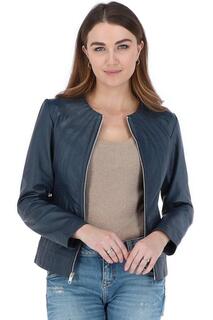 Модная кожаная куртка &apos;Алиона&apos; Ashwood Leather, темно-синий