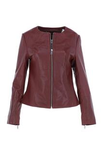 Модная куртка без воротника из натуральной кожи &apos;Francesca&apos; Ashwood Leather, красный