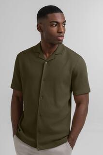 Рубашка из джерси с коротким рукавом и вафельной текстурой Steel &amp; Jelly, зеленый