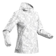 Ветрозащитная и водоотталкивающая походная куртка Decathlon — Raincut с полной молнией Quechua, белый