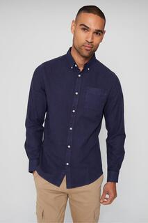 Рубашка из мягкого хлопка с длинными рукавами квадратной формы Threadbare, синий