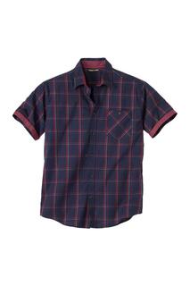 Рубашка из поплина в клетку с короткими рукавами Atlas for Men, красный