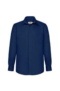 Рубашка из поплина с длинным рукавом Fruit of the Loom, темно-синий