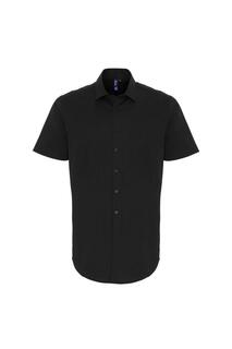 Рубашка из поплина стрейч с короткими рукавами Premier, черный Premier.