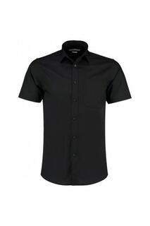 Рубашка из поплина с короткими рукавами Kustom Kit, черный