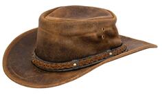 Австралийская ковбойская шляпа из натуральной кожи Infinity Leather, коричневый