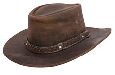 Австралийская ковбойская шляпа из натуральной кожи Infinity Leather, коричневый