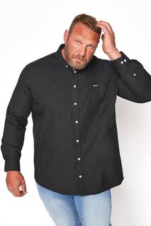 Рубашка из хлопкового поплина с длинными рукавами BadRhino, черный
