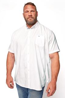 Рубашка из хлопкового поплина с короткими рукавами BadRhino, белый