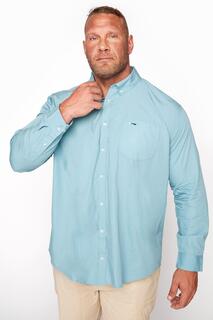 Рубашка из хлопкового поплина с длинными рукавами BadRhino, синий
