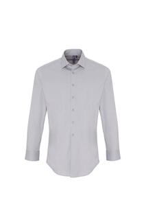 Рубашка из эластичного поплина с длинными рукавами Premier, серебро Premier.