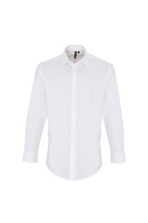 Рубашка из эластичного поплина с длинными рукавами Premier, белый Premier.
