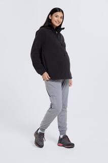 Азуритовый пуловер для беременных из флиса с половиной молнией Mountain Warehouse, черный